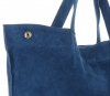 Bőr táska shopper bag Vera Pelle tengerkék A19