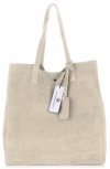 Bőr táska shopper bag Vittoria Gotti bézs V205454