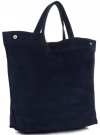 Bőr táska shopper bag Vera Pelle tengerkék A19