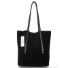 Bőr táska shopper bag Vittoria Gotti fekete V6590C