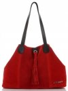 Bőr táska shopper bag Vittoria Gotti piros V3076