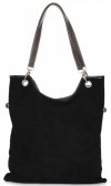 Bőr táska univerzális Genuine Leather fekete 517