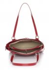 Bőr táska klasszikus Genuine Leather piros J6088
