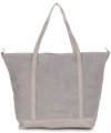Bőr táska shopper bag Vittoria Gotti világosszürke V2939