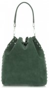 Bőr táska shopper bag Vittoria Gotti palackzöld V3020