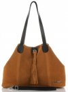 Bőr táska shopper bag Vittoria Gotti vörös V3076