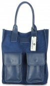 Bőr táska shopper bag Vittoria Gotti jeans V27A