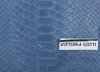 Bőr táska shopper bag Vittoria Gotti kék V2L