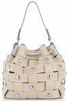 Bőr táska shopper bag Vittoria Gotti bézs V5867