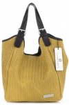 Bőr táska shopper bag Vittoria Gotti sárga V80050