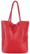 Bőr táska shopper bag Vittoria Gotti piros V577