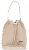 Bőr táska shopper bag Vittoria Gotti bézs V3020