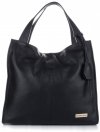 Bőr táska shopper bag Vittoria Gotti fekete V2