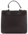 Bőr táska kuffer Genuine Leather csokoládé 295
