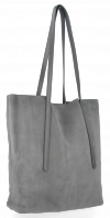 Bőr táska shopper bag Vittoria Gotti szürke V6590C
