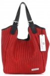 Bőr táska shopper bag Vittoria Gotti piros V80050