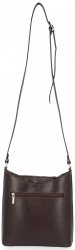 Bőr táska levéltáska Genuine Leather csokoládé 6001