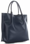 Bőr táska shopper bag Vittoria Gotti tengerkék V355