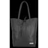 Bőr táska shopper bag Vittoria Gotti fekete V21E