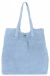 Bőr táska shopper bag Vittoria Gotti égszínkék V205454