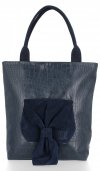Bőr táska shopper bag Roberto Ricci tengerkék 19148