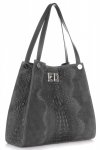 Bőr táska shopper bag Vera Pelle szürke 10477