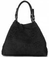 Bőr táska shopper bag Vittoria Gotti fekete V8913