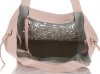 Bőr táska shopper bag Genuine Leather púderrózsaszín 5157