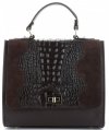 Bőr táska kuffer Genuine Leather csokoládé 295