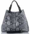 Bőr táska shopper bag Vittoria Gotti világosszürke V898GPIT