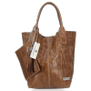 Bőr táska shopper bag Vittoria Gotti földszínű B15