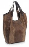 Bőr táska shopper bag Vera Pelle földszínű 9551