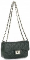 Bőr táska levéltáska Genuine Leather palackzöld KST6