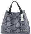 Bőr táska shopper bag Vittoria Gotti világosszürke V898GPIT