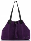 Bőr táska shopper bag Vittoria Gotti ibolya V3076