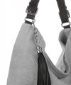 Bőr táska shopper bag Genuine Leather világosszürke G100