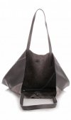 Bőr táska shopper bag Vittoria Gotti szürke V602