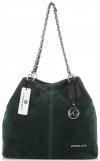 Bőr táska shopper bag Vittoria Gotti palackzöld V3081