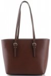 Bőr táska klasszikus Genuine Leather barna 3303