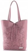 Bőr táska shopper bag Vittoria Gotti piszkos rózsaszín V299F