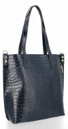 Bőr táska shopper bag Vittoria Gotti tengerkék VG803