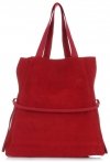 Bőr táska shopper bag Vittoria Gotti piros V26A