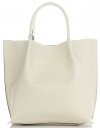 Bőr táska shopper bag Vittoria Gotti bézs V355