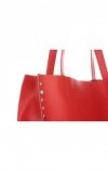 Bőr táska shopper bag Genuine Leather piros 5013