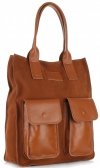 Bőr táska shopper bag Vittoria Gotti vörös V27A