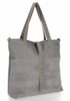Bőr táska shopper bag Roberto Ricci szürke 18139