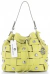 Bőr táska shopper bag Vittoria Gotti lime V5867