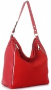 Bőr táska shopper bag Vittoria Gotti piros V3368