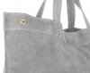 Bőr táska shopper bag Vera Pelle világosszürke A19