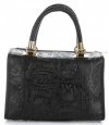 Bőr táska kuffer Genuine Leather fekete 214E